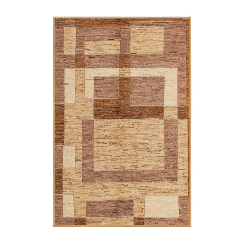 Tapis décoratif multicolore à motif abstrait, Tapis de couloir 2 pi x 5 pi