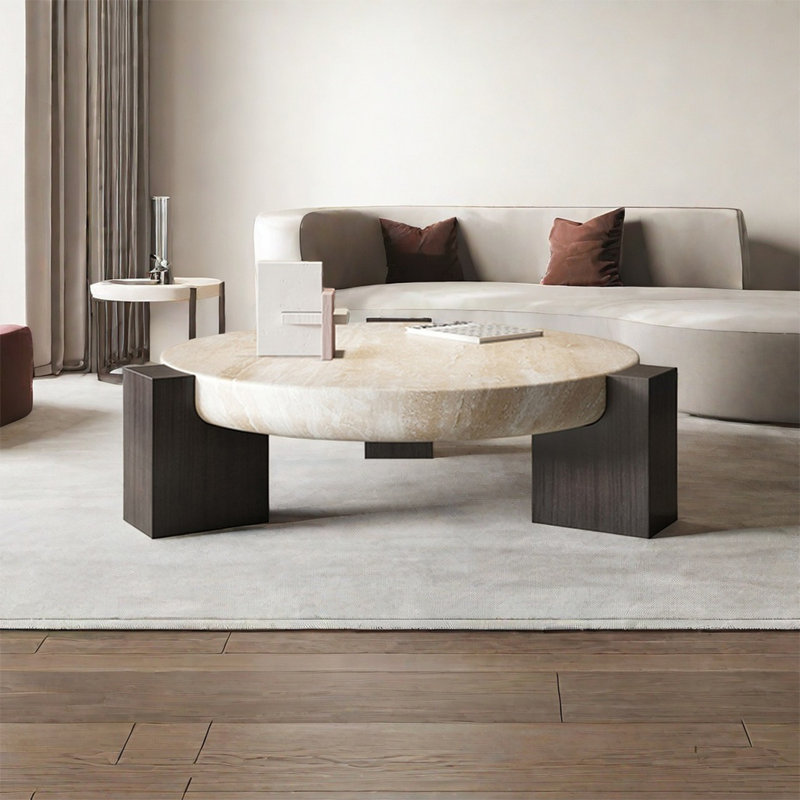 Table basse Creative, H 11,8 po x l 31,5 po x P 31,5 po, Jaune