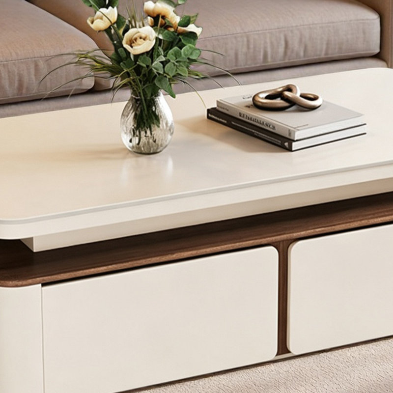 Table basse Chic, Blanc, H 16,92 po x l 55,11 po x P 27,55 po