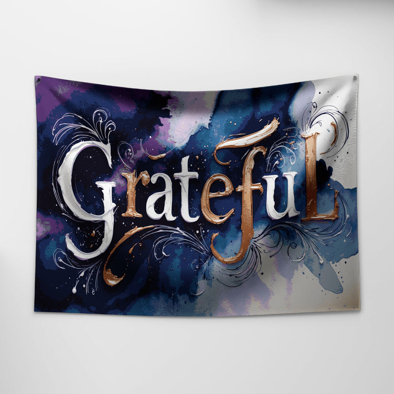 Tapisserie murale «Thanksgiving Grateful», 26 po x 36 po