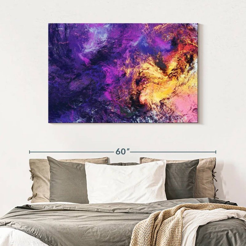 Avery Purple Abstract Texture, 32" H x 48" W