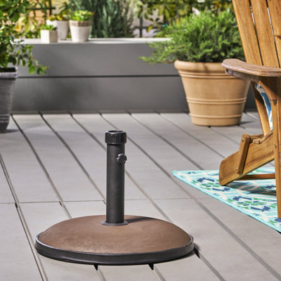 Porte-parapluies en béton, capacité de 55 lb, brun, 19,96 po X 15 lb modèle de support, profondeur et largeur du produit, caractéristique H
