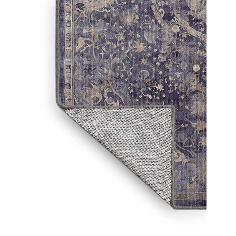 Machine Washable Pink Area Rug, Runner 2' x 5'