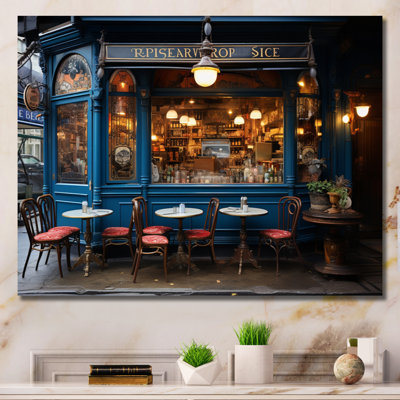 Mashanna France Parisian Cafe Blues - France Wall Art