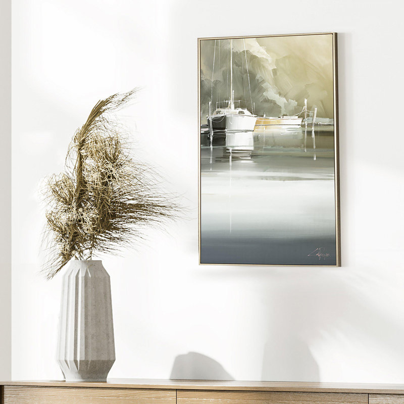 Marina Days - Single Picture Frame Painting on Canvas