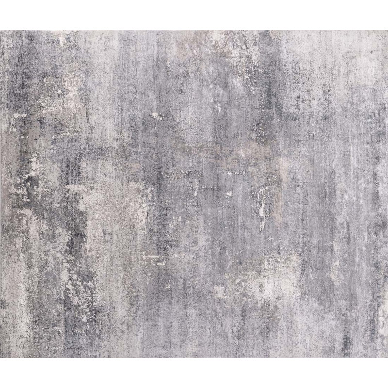 Contemporary One-of-a-Kind Rectangle 8'2" X 10 Wool Area Rug Grey