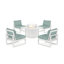 Ensemble de conversation d'extérieur pour 4 personnes avec coussins POLYWOOD Eastport
