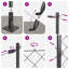 Chain Link Fence With 7 Flanged Posts Galvanised Steel-215825573-215825564