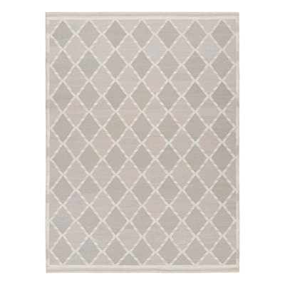 Rug & Kilim’S Scandinavian Style Rug In Taupe With Diamond Patterns
