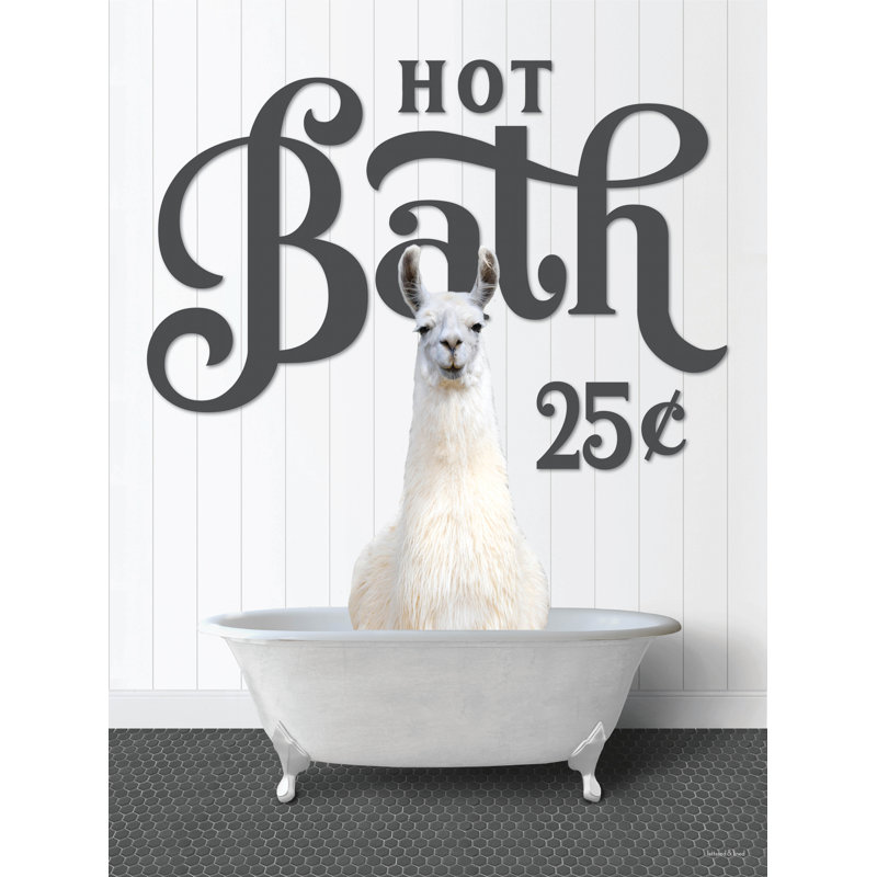 Lama Hot Bath 25 Cents par lettré et doublé, Non, Érable encadré, H 24 po x l 18 po