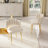Elegant Tufted Velvet Curved Weaved Back with Metal Legs Side Dining Chair Set-1714187234-1714187232