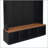 4-in-1 Farmhouse Hall Tree with Cabinets, Open Cubbies, and Wood Grain Bench-2099346673