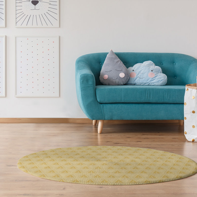Chenille Indoor Rug, Round 5'