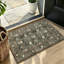Tapis vert foncé à motif floral persan rétro 120 x 80 cm