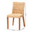 Chaise d'appoint en bois massif beige Beola