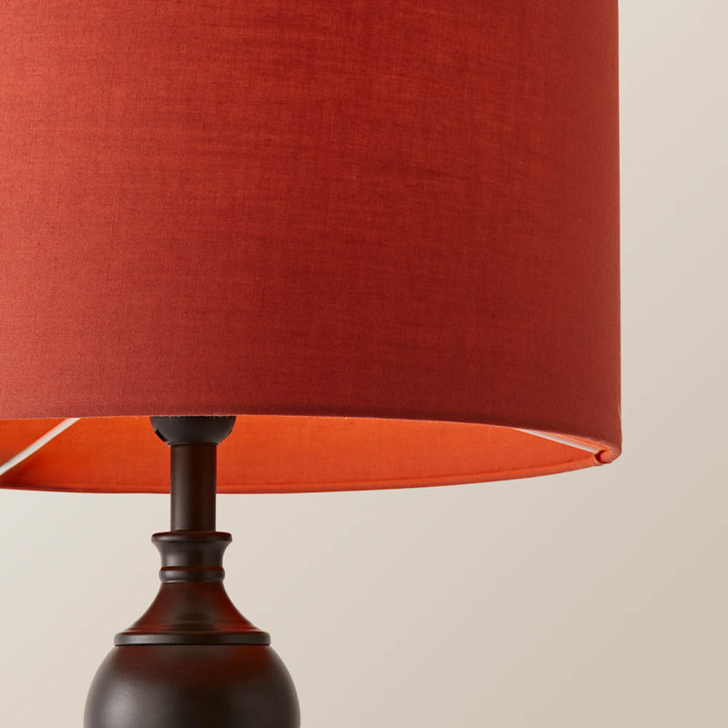 Coe Metal Table Lamp, Red
