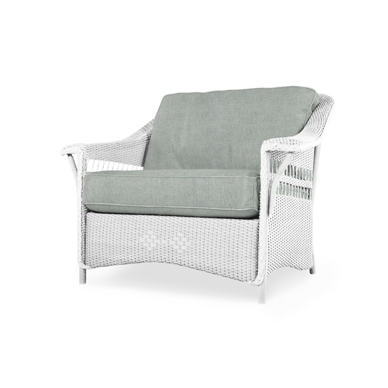 Nantucket Outdoor Lounge Chair, Loveboat Mint, White