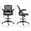 Fauteuil de dessinateur en filet, grand fauteuil de bureau avec accoudoirs rabattables, repose-pieds et siège à hauteur réglable