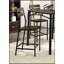 Ensemble de salle à manger de style industriel 5 pièces brun antique avec table à hauteur de comptoir et 4 chaises hautes, fabrication en métal durable