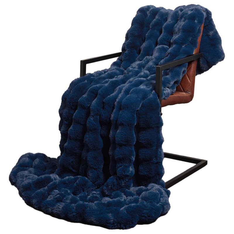 1-36 Throw Blanket, 150cm x 220cm, Marine Blue