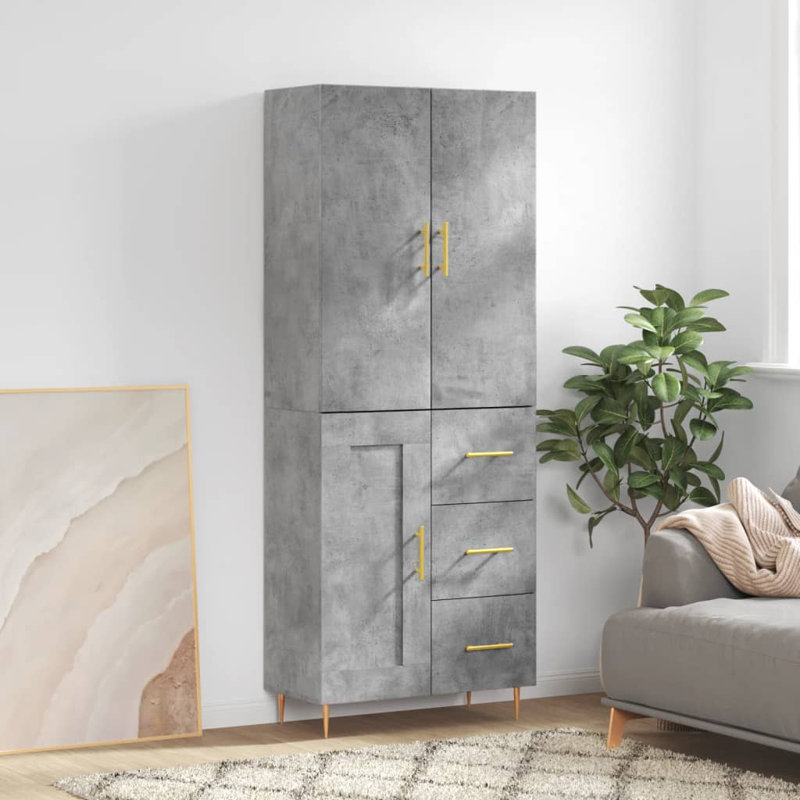 Kolossi 69.5cm Sideboard, Concrete Grey
