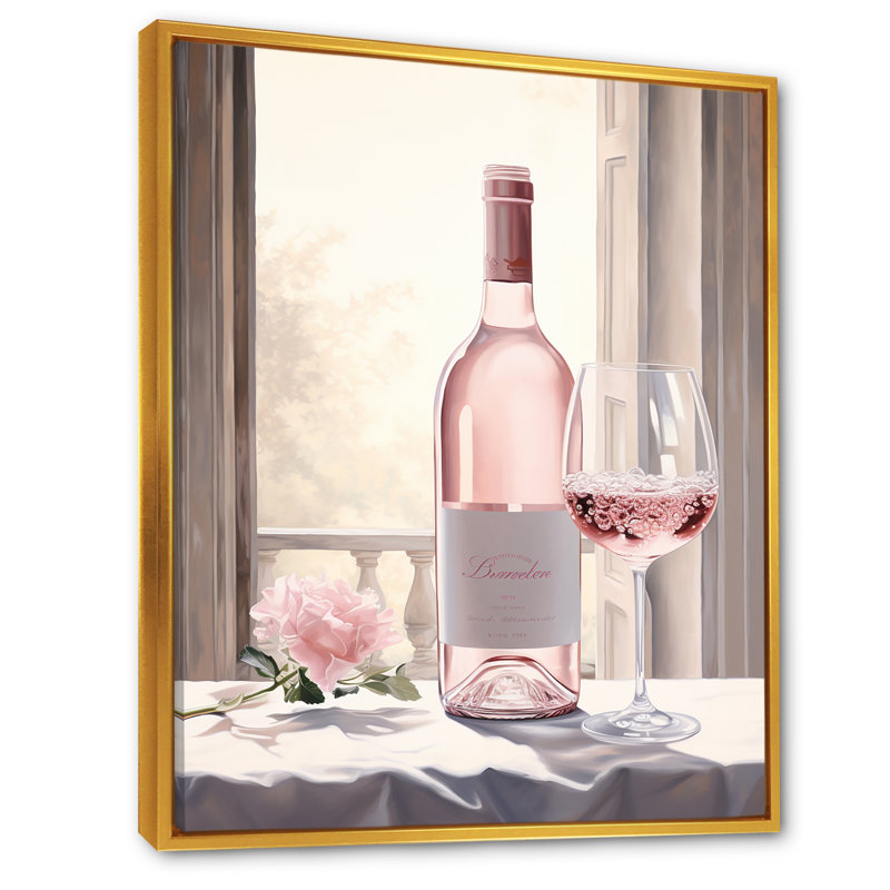 Sancerre Serenity - imprimé, Cadre flottant doré, H 44 po x l 34 po x P 1,5 po