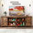 70" Farmhouse Sliding Barn Door TV Stand for TVs Up to 80" TVs, Entertainment Center Console Table with Adjustable Shevles-874423863-874423861