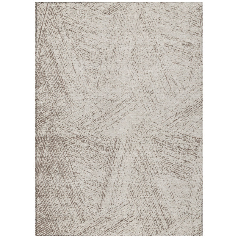 Terra Brown Washable Indoor-Outdoor Rug - , 8' x 10'