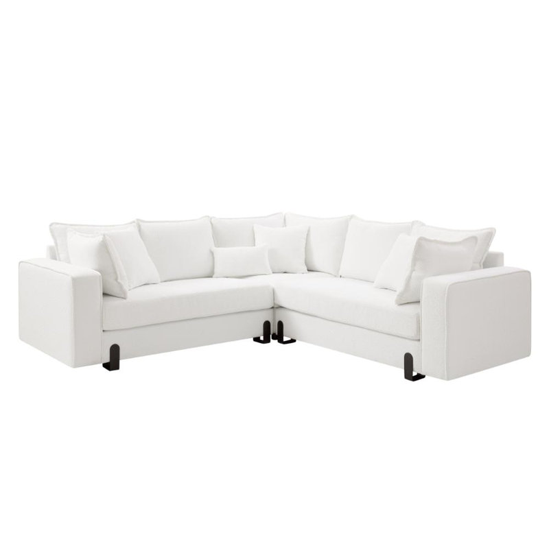Suhasini 5 Seater Corner Sofa , White