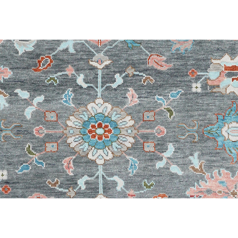 Oriental Area Rug in Gray, Rectangle 9' x 12'