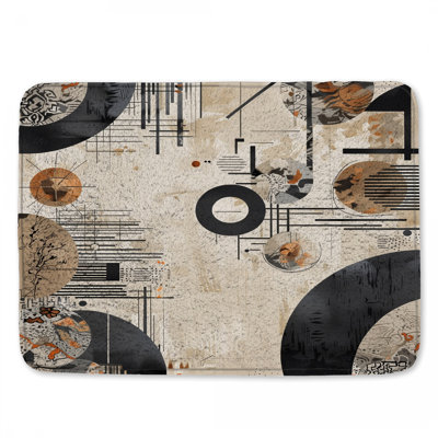 Tapis de bain géométrique à cercles abstraits