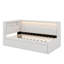 Lit plateforme tapissier simple avec ports USB et base de lit avec ceinture à DEL pour garçons, filles, adultes et lit gigogne-193212692