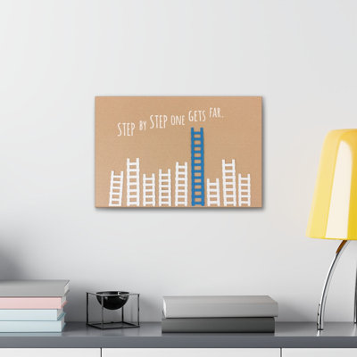 Step One Gets Far - Wrapped Canvas Print