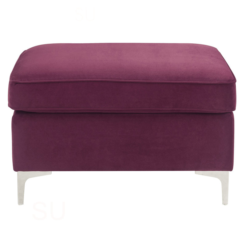 Rectangle Ottoman For Bedroom ,Living Room, Burgundy