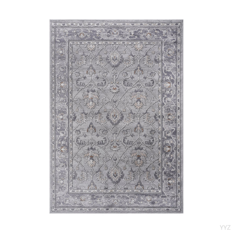 LOOM & LUXE Collection 8X10 Ivory/Grey/Oriental Non-Shedding Living Room Bedroom Dining Home Office Stylish And Stain Resistant Area Rug