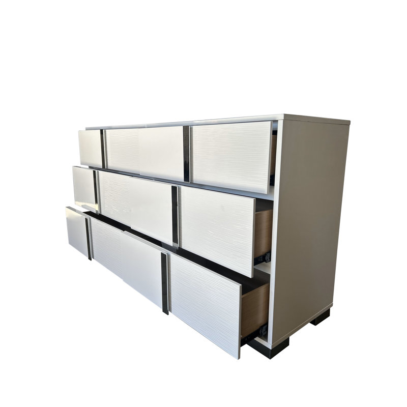 Commode 6 tiroirs avec miroir Elma