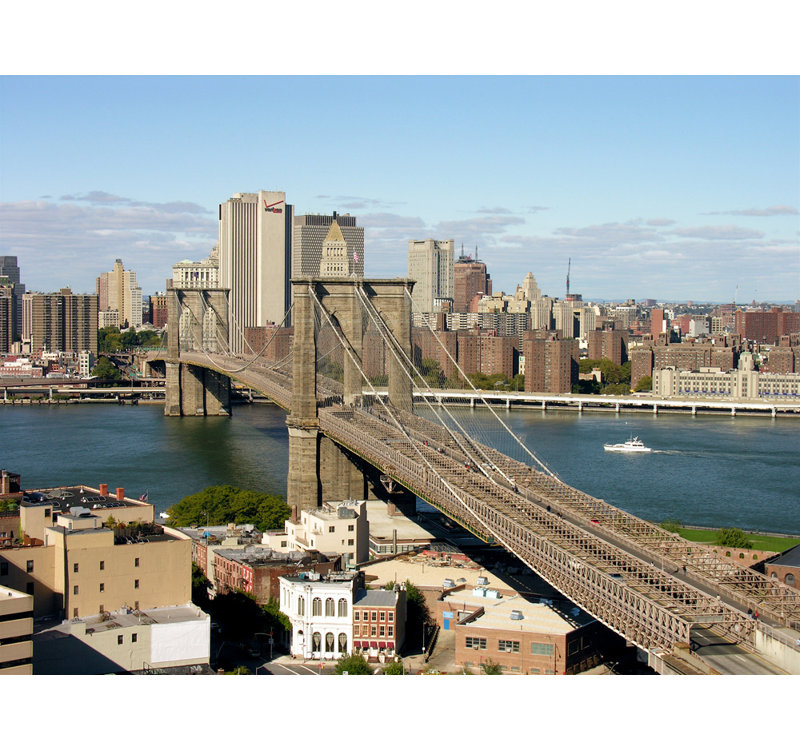 Pont de Brooklyn à New York, H 14 po x l 18 po
