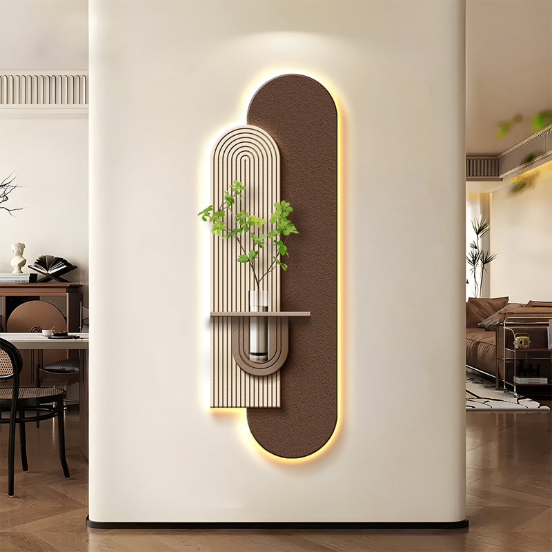 Café, art mural en bois manufacturé blanc, H 39,37 po x l 12,99 po