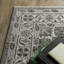 Tapis gris / ivoire Aldred Compass Medallion-146782097