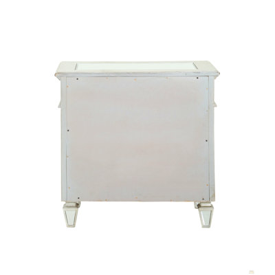 Nightstand With 2 Drawers Wooden Furniture 1Pc