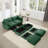 Sofa With Footrest , Sofa With Movable Ottoman, Pull Out Storage Drawer Under Each Seat-1286775600