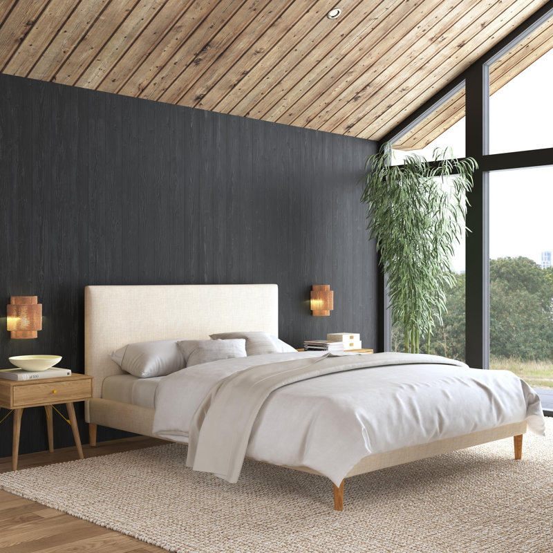 Olivet Platform Bed, Classic Talc Linen, Full