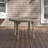 Amitie Round Metal Outdoor Dining Table With Umbrella Hole , 48'' in. W 48'' in. D
