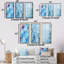 «White Blue Frosty Collage I», ensemble de 3 impressions sur toile-1492520022-1492520020