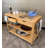 Solid Bamboo Kitchen Cart 2 Drawer 2 Shelf