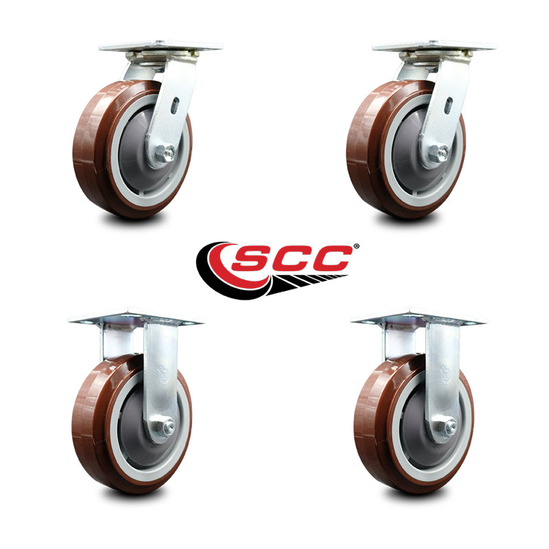 4-Piece Polyurethane Caster Set