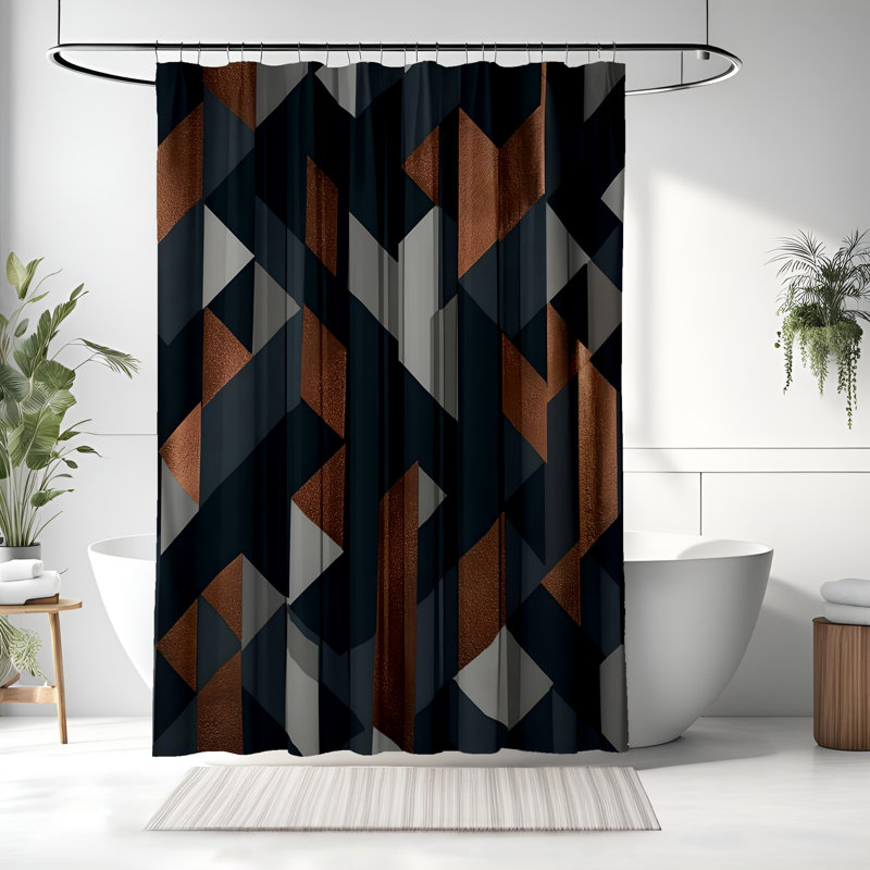Gozzoli Abstract Shower Curtain, 70"H x 93"W