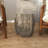 Alissa Mother of Pearl Shell Handmade Shell Mosaic Hexagon Side End Gray Accent Table with Brown Accents
