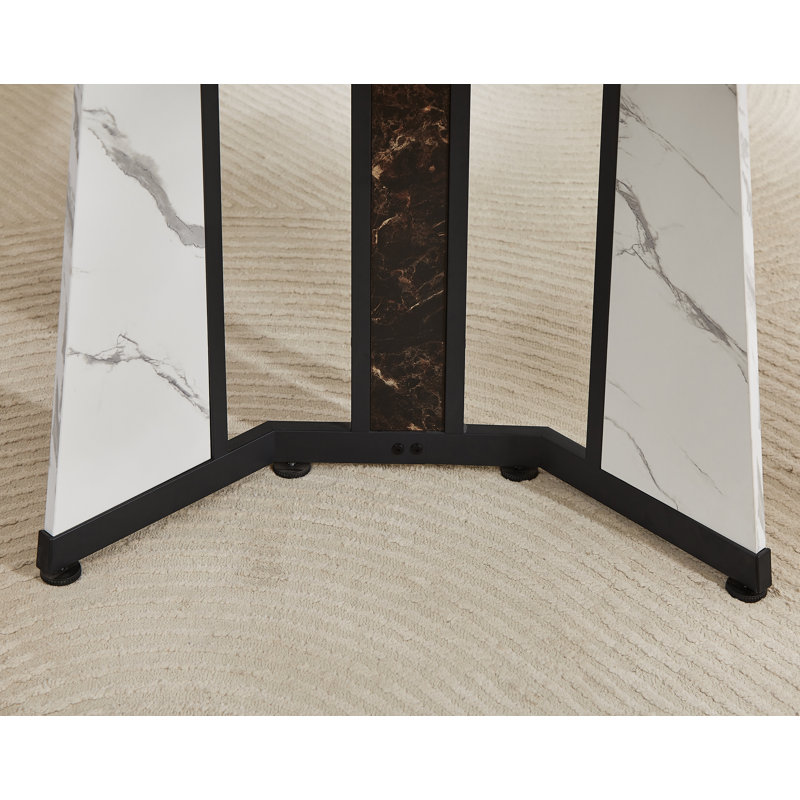 Rectangular Dining Table for 8 People, White