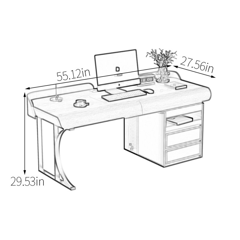 Ehrhardt, 29.53" H x 55.12" W x 27.56" D